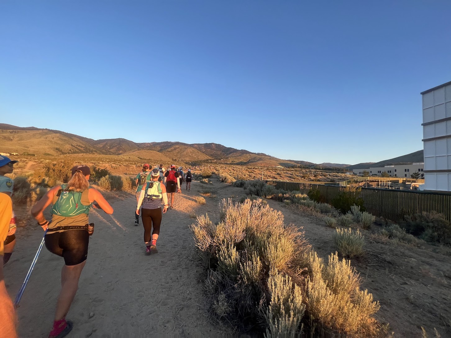 Start of the race, just after sunrise.